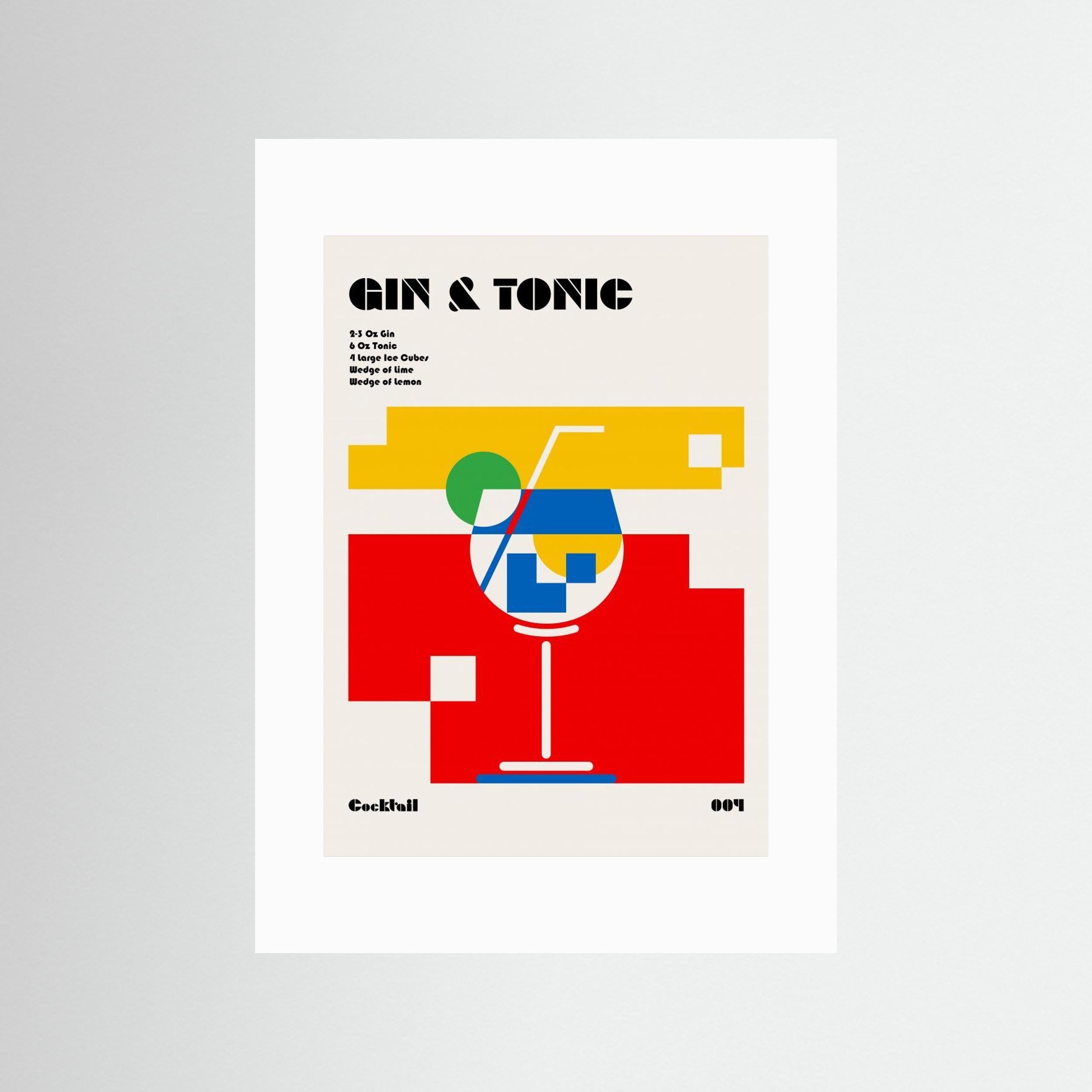 Gin & Tonic Bauhaus Cocktail by Retrodrome
